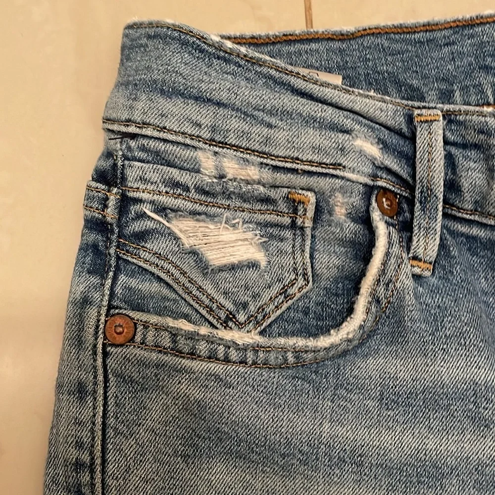 AGOLDE Sophie High Rise Ankle Crop Vertigo‎ Distressed Jeans women’s Sz 26 Blue